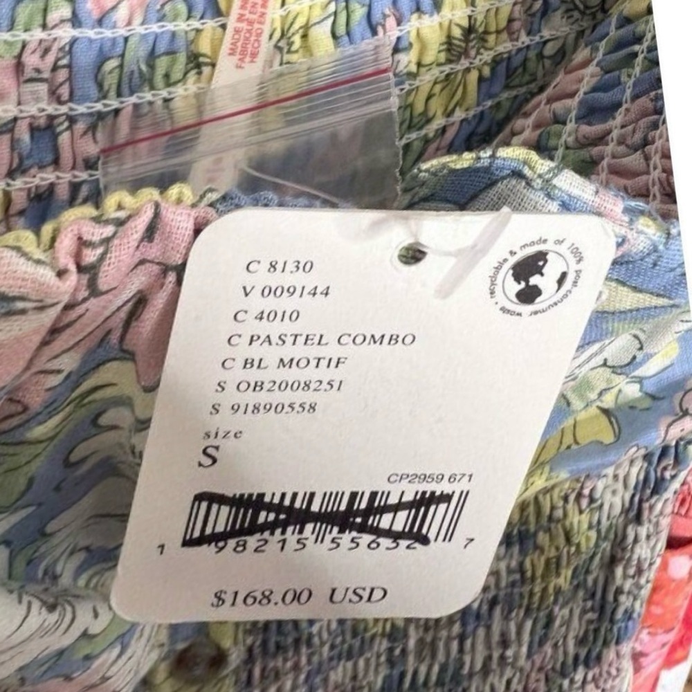 Free People Lewis Smocked Floral Maxi Dress – NWOT Size S Romantic Boho​​ - Picture 8 of 8